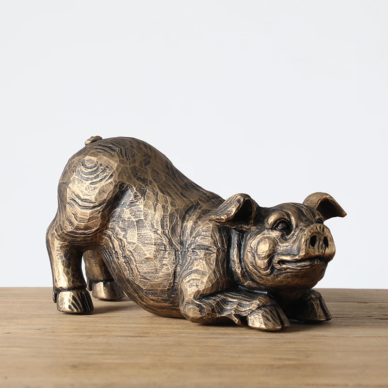 2019 Custom Quality Pig Statue Resin Craft Animal Sculpture For Home Decor