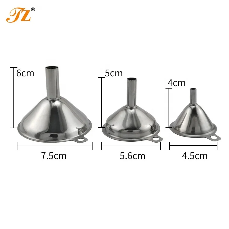 
Hot Selling 3-piece small mini stainless steel Funnel Set for Flask Funnel 