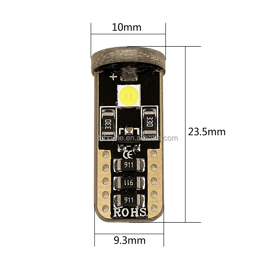 T10 3030 3SMD Canbus Error Free Car Led Interior Dome Light W5W 192 194 168 Auto Dashboard Lamp DC12V Warning Indicator Bulb