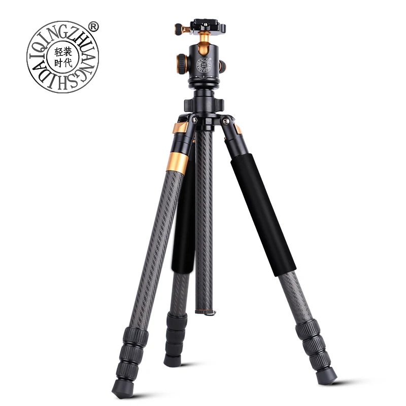 Штатив-монопод QZSD-Q968C Pro 360 с шаровой головкой для цифровой зеркальной камеры, дорожный штатив из углеродного волокна 1670 мм для цифровой видеокамеры