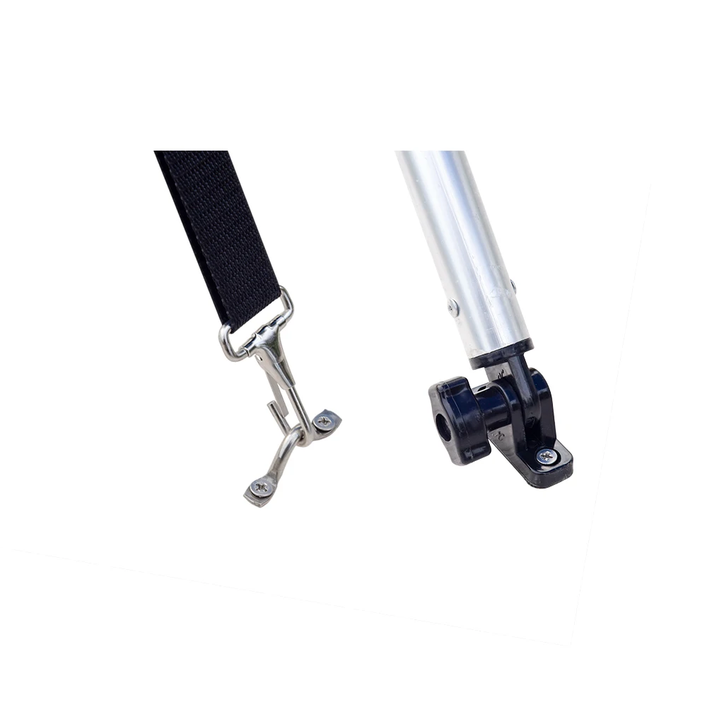 
2 Bow Bimini Top Boat Cover with Rear Support Pole and Storage Boot, Color Gray,Pacific 