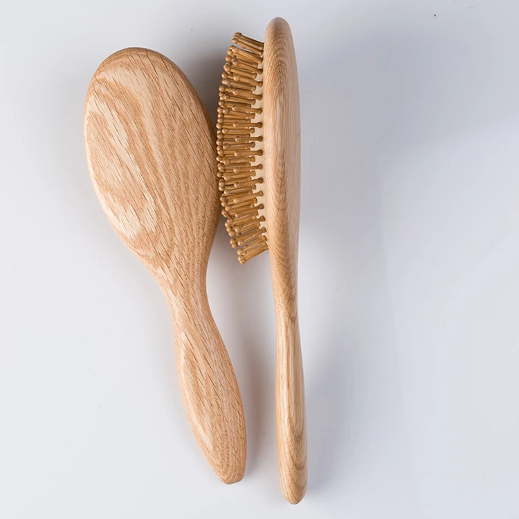 bamboo hair brush set cheap magic cushion wood brush with massage scalp needle for women beauty care  ningbo factory