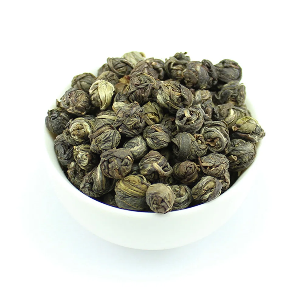
High Grade Organic Chinese Dragon Pearls Jasmine Green Tea in Buck 