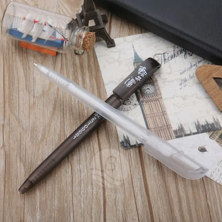 Pen Clip Advertisement Rotating Ballpoint Pens For Advertisements With Large Printing Area Custom Logo Factory