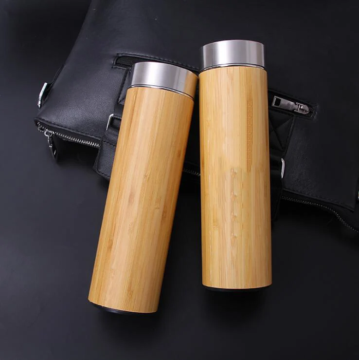 Деревянная бамбуковая термобутылка, Вакуумная бутылка для воды