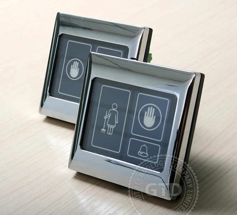 Star hotel guest room please clean, DND, service request system. Touch doorbell system.