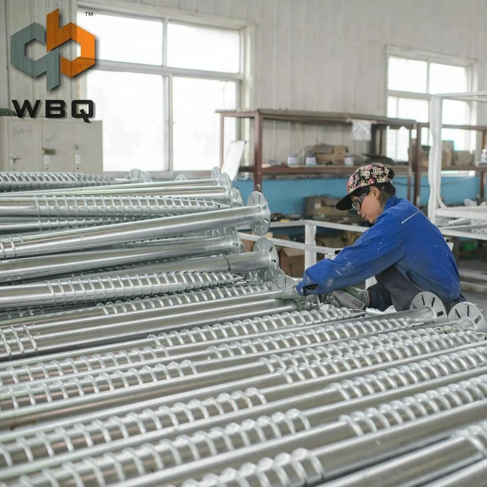 Galvanized Earth auger anchor for construction timer foundation