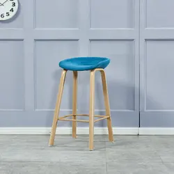 2020 Alibaba China Suppliers modern bar furniture /new design high bar chair/modern style wood leg fabric bar chair