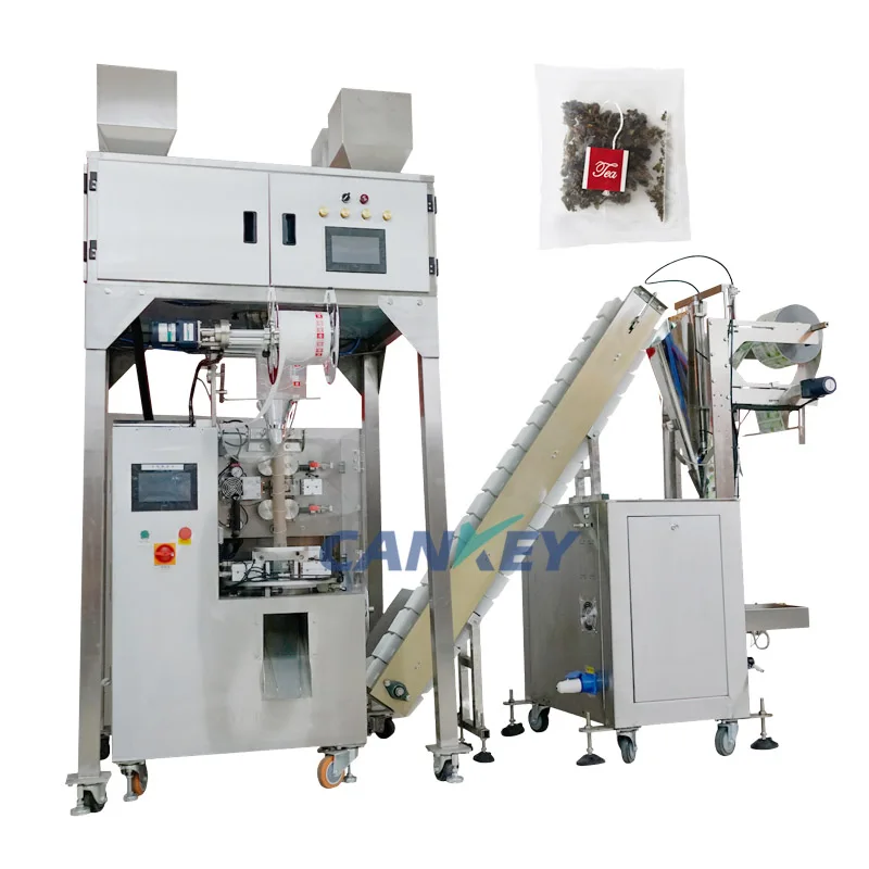 1g to 7g Pyramide Inner And Outer Tea Bag Packing Machine With Thread