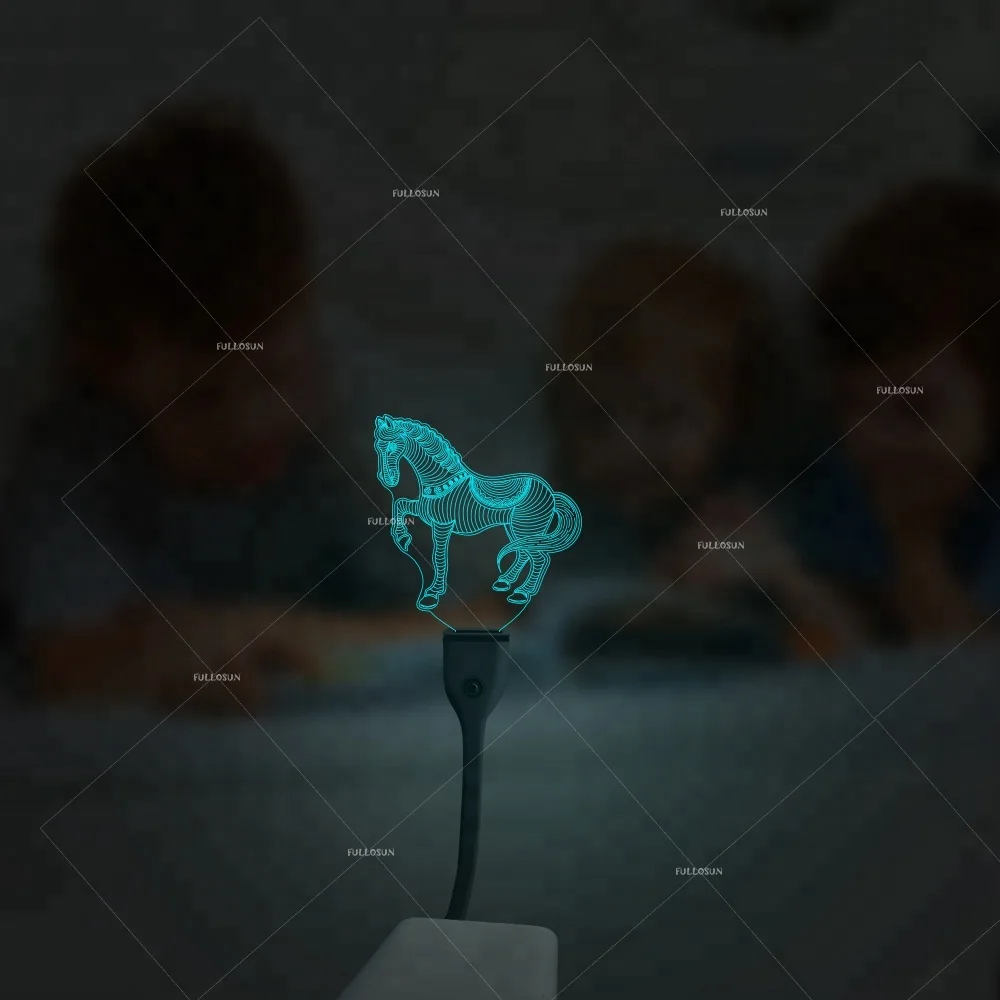 mini usb led lamp christmas lights horse led night light lamp  decorative usb table nightlight  usb port