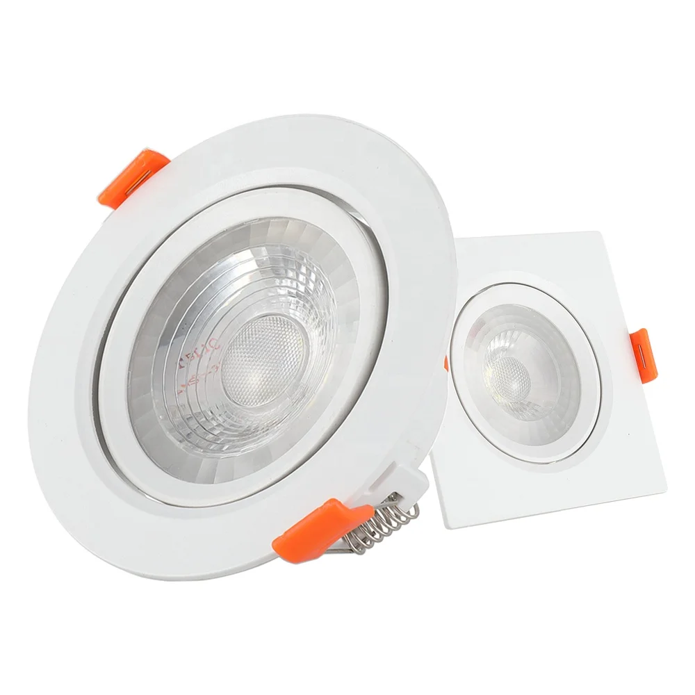 
Hot Selling Ip44 Dimmable Adjustable Led Recessed Spot Downlight Parts Spotlight Led Plastic Housing MR16 LED 3W -30 - 50 80 