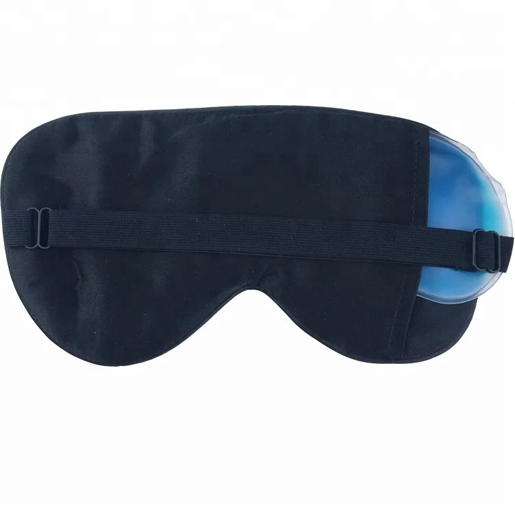 Регулируемые 100% Шелковые маски для сна с охлаждающим гелем