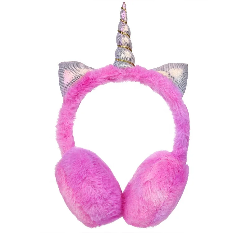 Children Unicorn Earmuffs Winter Warming Ear muffs Girls Cute Ear Warmer Outdoor Cold Protection Plush Earmuff