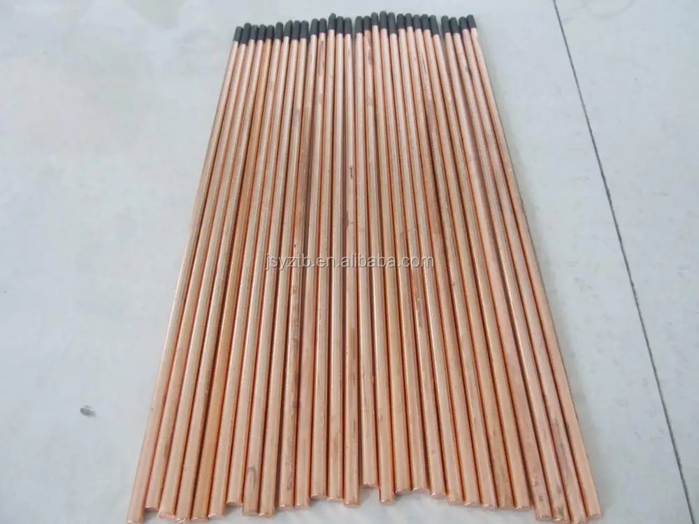 DC copper coated pointed arc air gouging carbon electrode rod 12.7*305mm