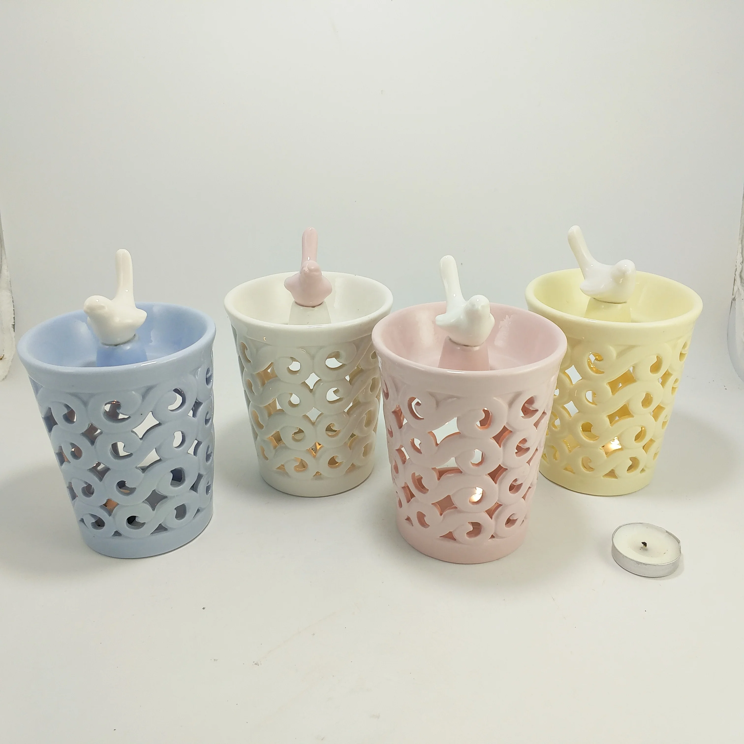 Ceramic Aroma Lamp Furnace Candle incense Burner with Bird