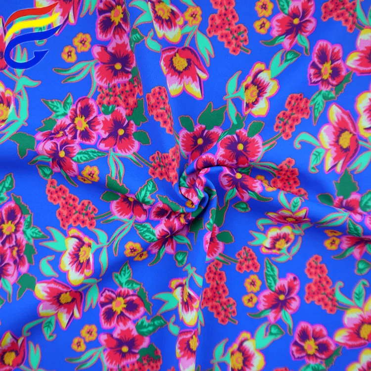 Hot sale digital printed nylon lycra jersey knit fabric flower