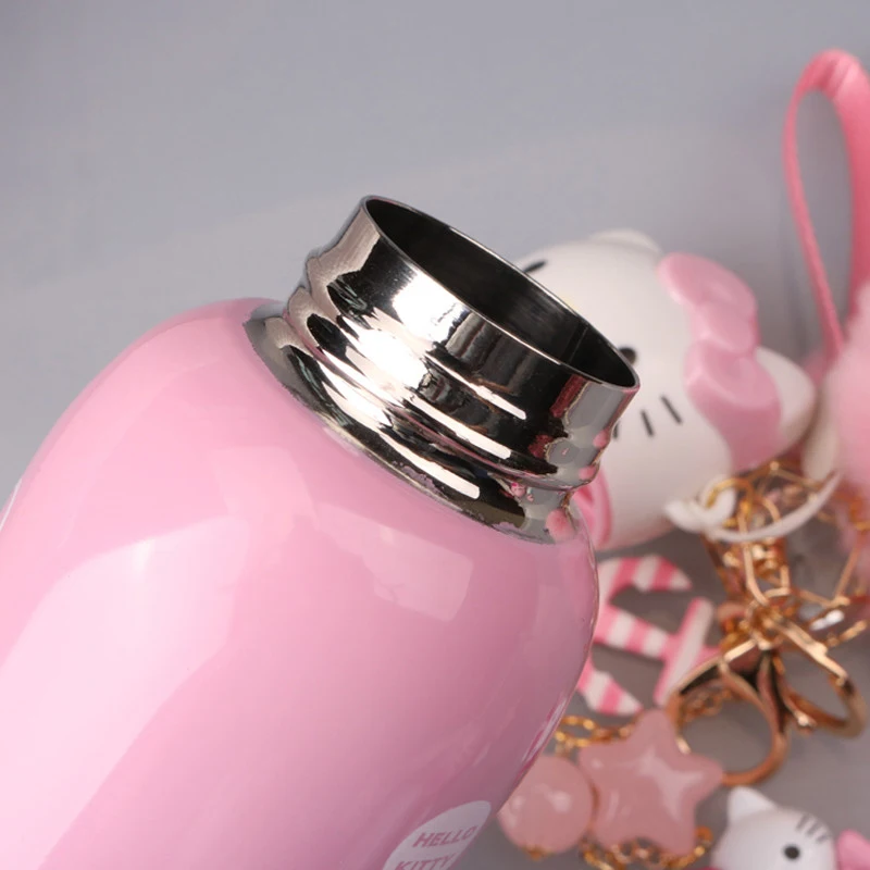Kids Water Bottles Mini Hello KitIy Stainless Steel Kettle Children School Insulation Kettle Drinkware Gift