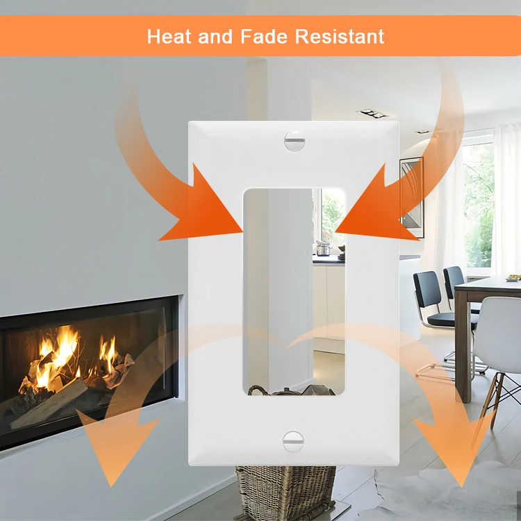 Shanghai Linsky 2 gang screw plastic cover plate outlet receptacle wall plate