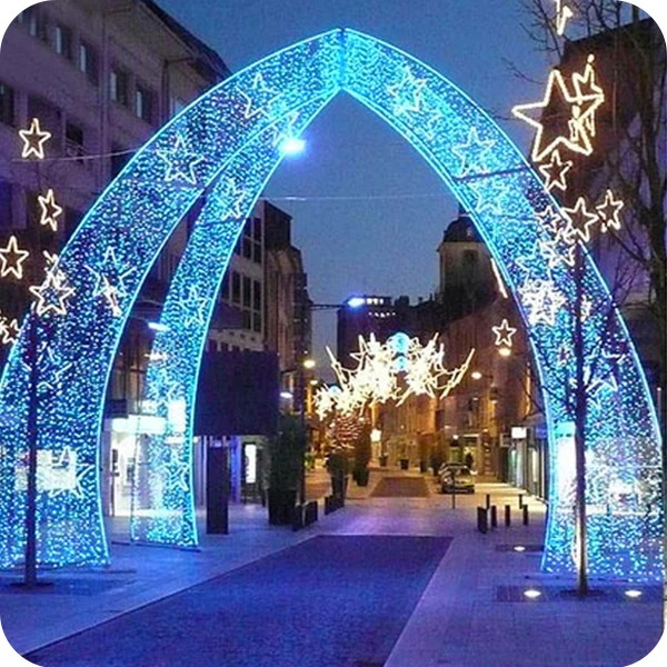 Wire frame yard outdoor building decoration lights christmas arch decoration
