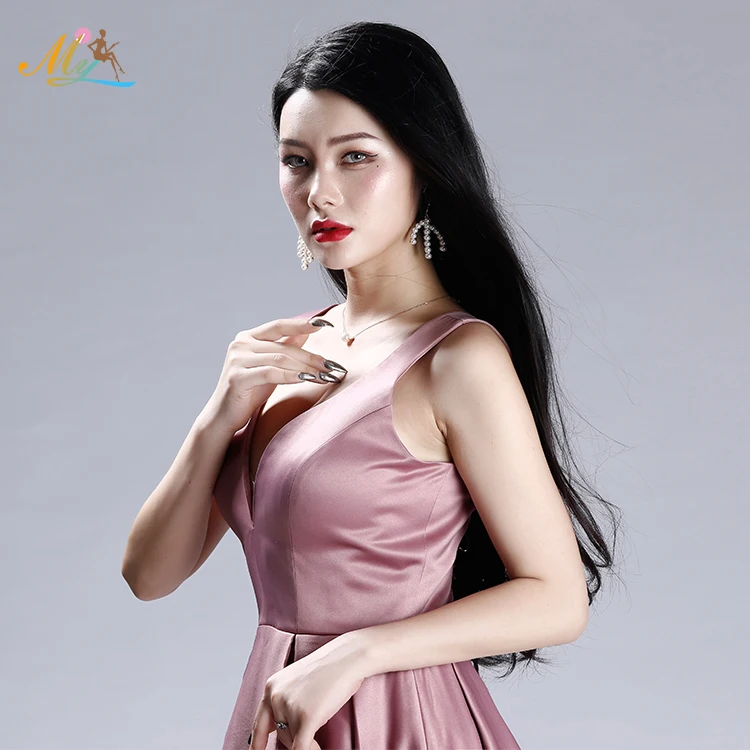 2021 New Arrivals Plus Size Pink Wear Sexy Women Evening Dresses