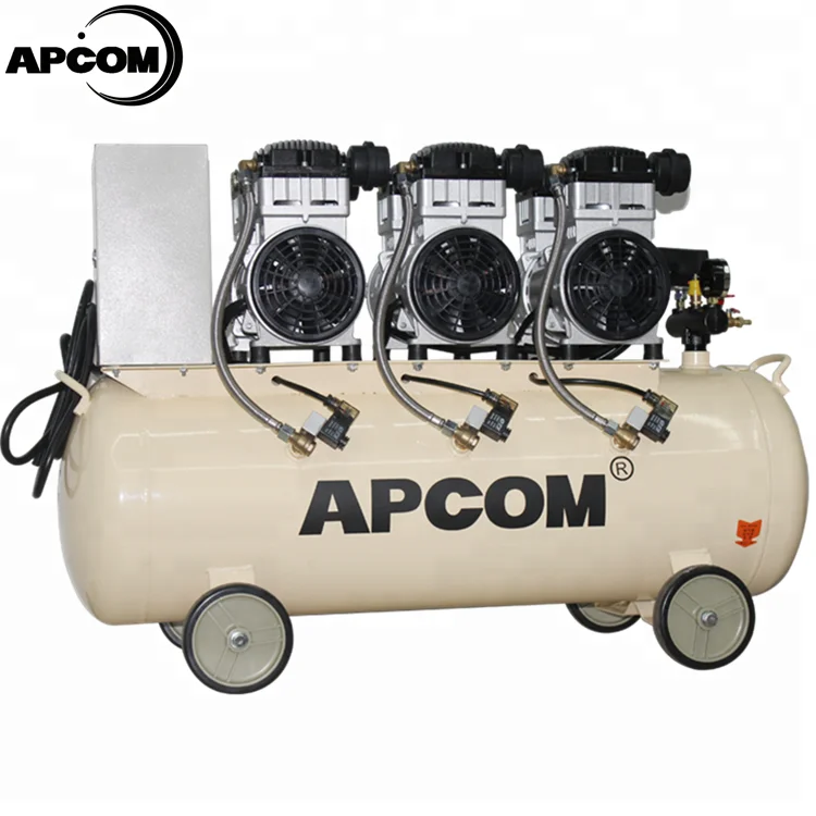  Воздушный компрессор APCOM EX1100 * 3-120 3 кВт бесшумный безмасляный воздушный с воздушным баком 120 л 230 200 100