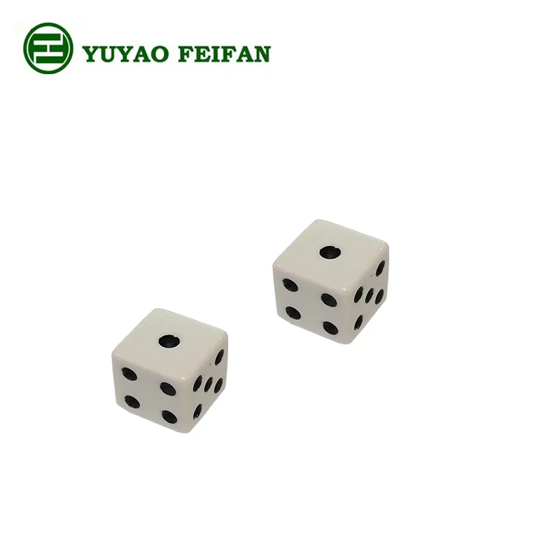six side custom color straight corner acrylic dice