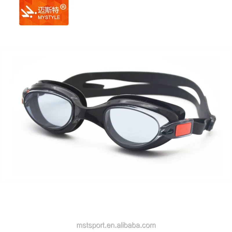 Competition prescription optical swim goggles for adults