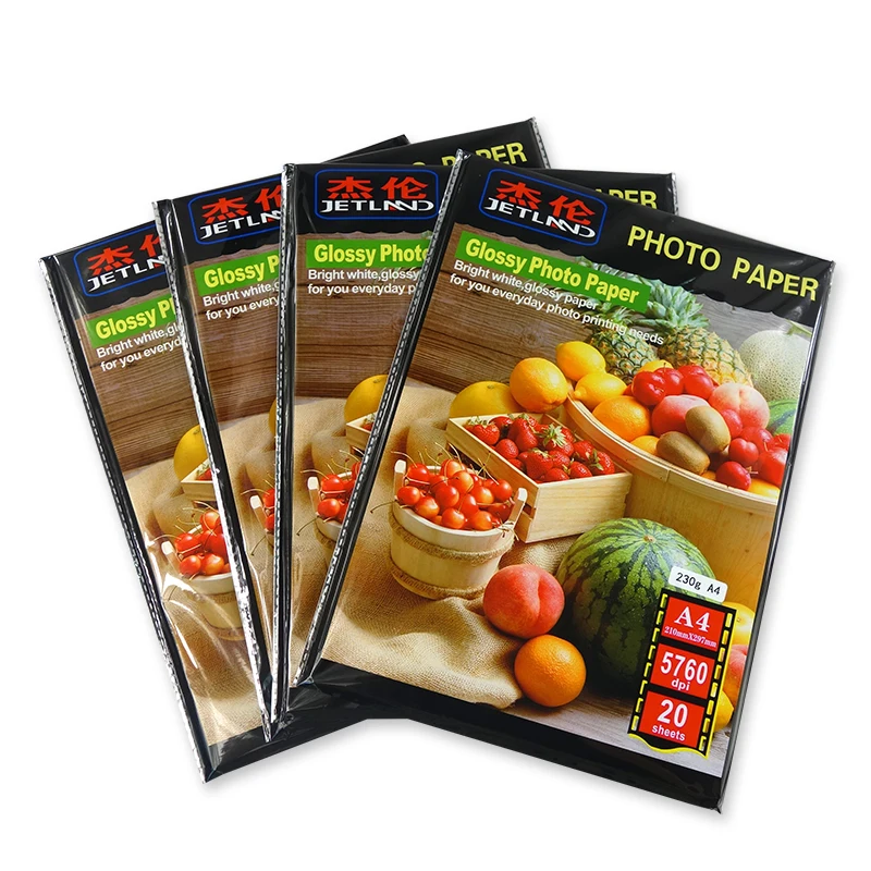 Chinese Factory High Glossy Waterproof A4 Double Sided Inkjet Wholesale Photo Paper 300gsm
