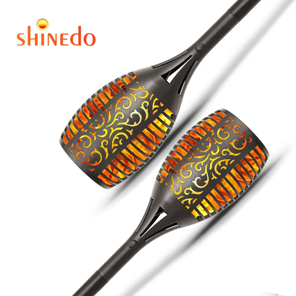 
Waterproof Three Modes 96LED Solar Fire Flickering Flame lamp Garden Torch Light 