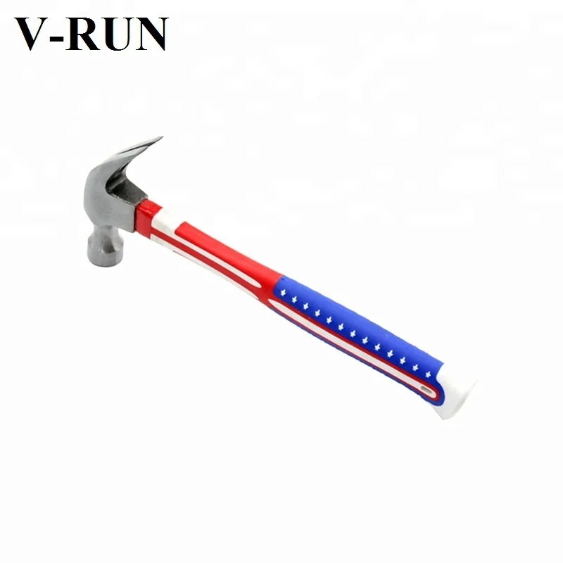 0.25kg Carbon Steel Head Claw Hammer With Fiberglass Handle