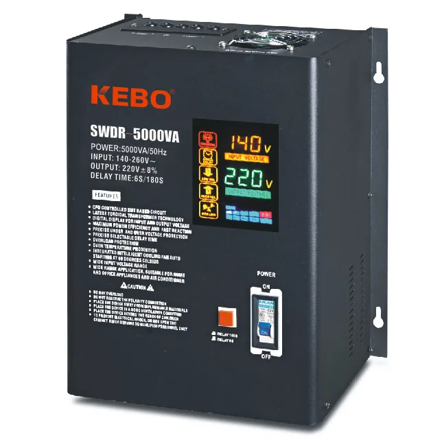 kebo wall mounted voltage regulator relay type SWDR-5000VA