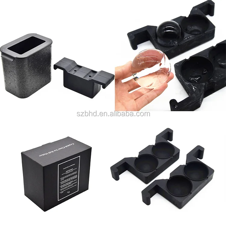 New arrival!! BPA Free Silicone crystal clear cocatal ice ball mold/maker