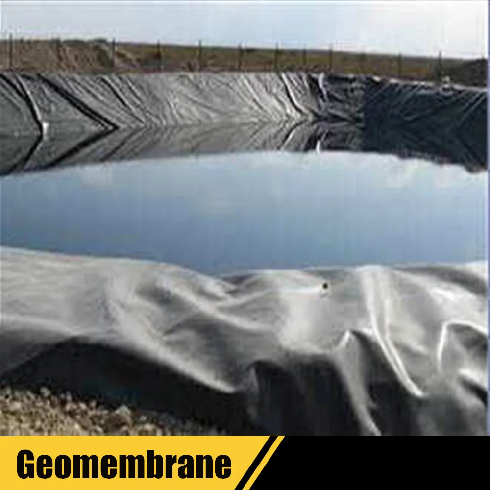 Полиэтиленовый пластиковый вкладыш 20 мил для рыбной фермы, геомембрана из полиэтилена высокой плотности в водоемах