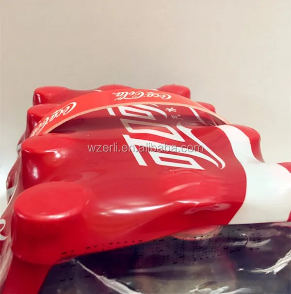 transparent PET adhesive tape applied at retail checkout for multipacked beverage products