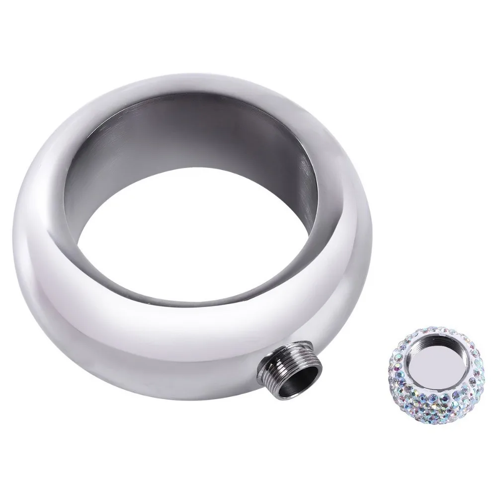 Amazon New Idea 3.5oz Bangle Bracelet Hip Flask Stainless Steel Alcohol Pocket Flagon Whiskey Drinkware Hip Flask