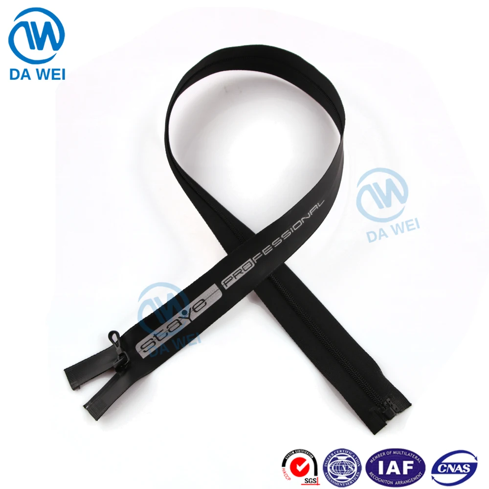 DAWEI brand factory airtight custom printing nylon waterproof zipper