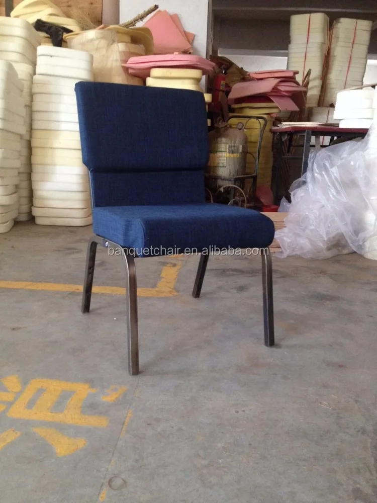 Hot sell Used stacking metal church chair with bookrack