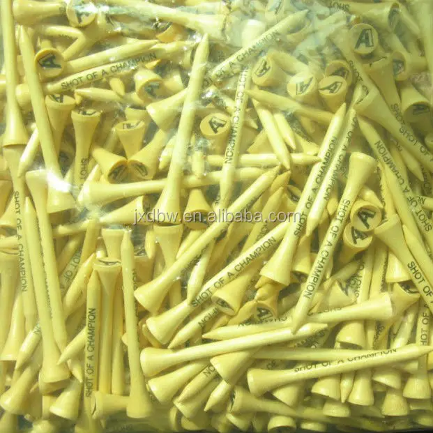 54MM logo printed wooden golf tees