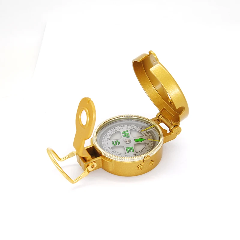 ZINC ALLOY liquid filled magnetic tactical lensatic compass sighting compass survival accessories