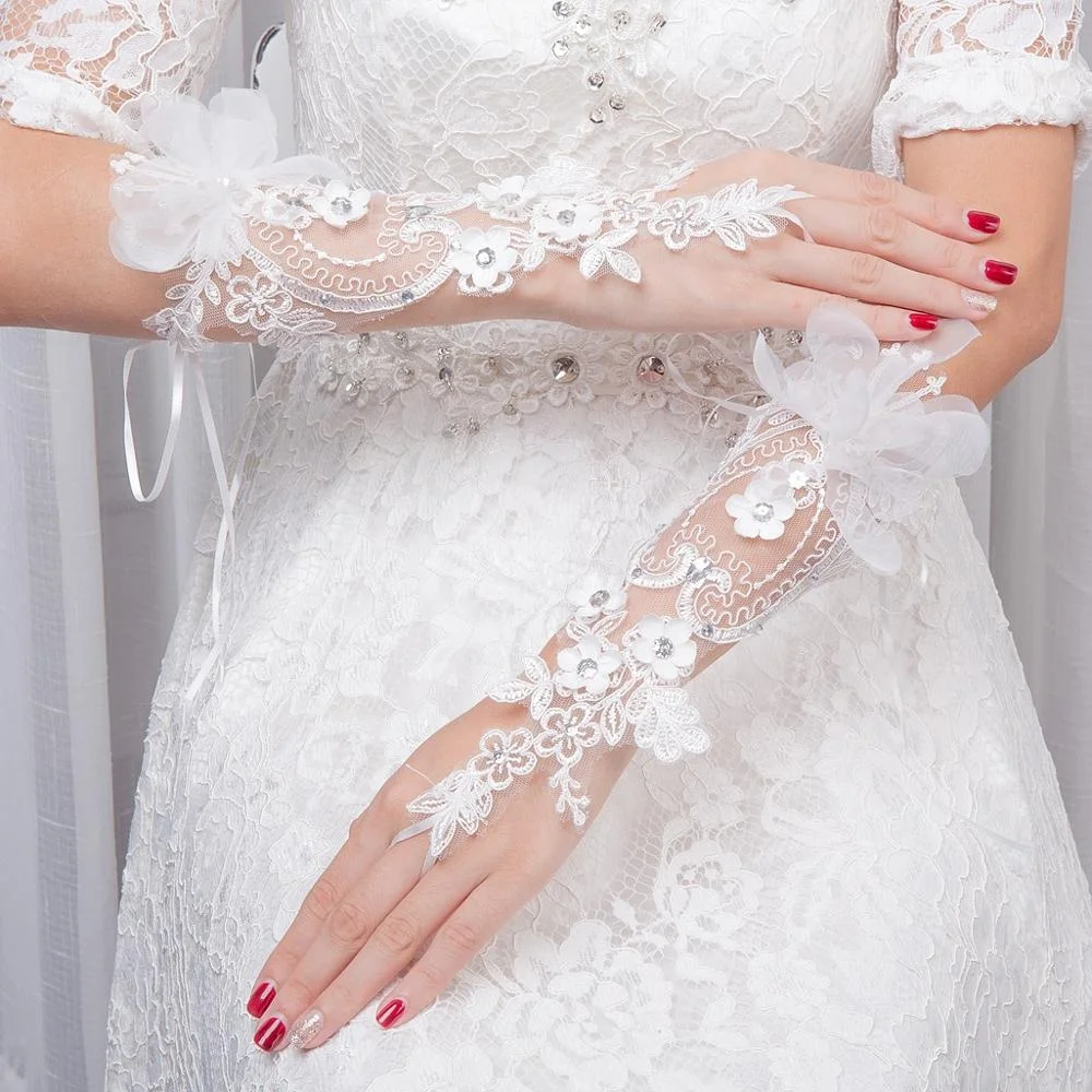 
opera length wedding gloves 