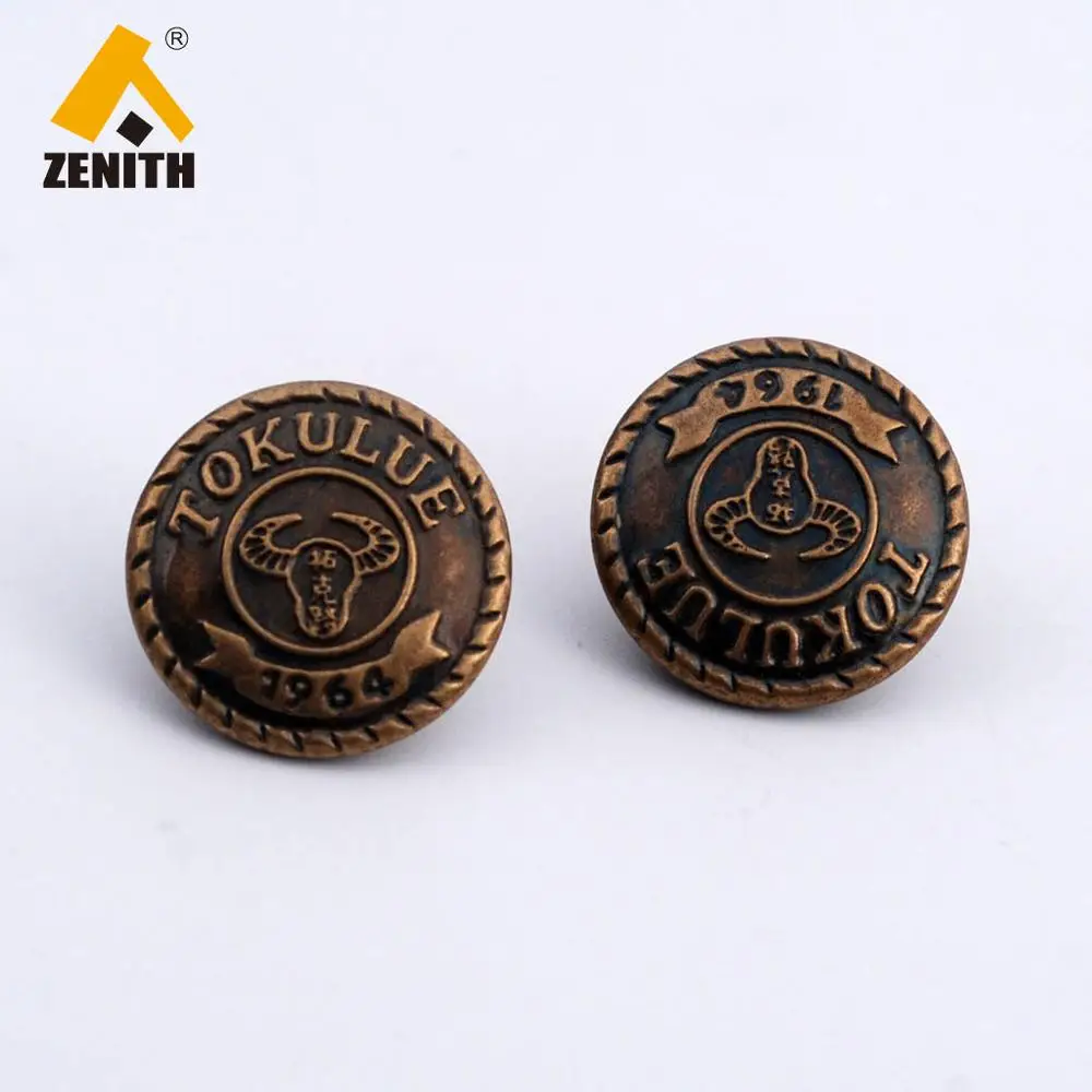 Antique Brass Coat Button Round Suit Button Sewing Cufflinks Buttons   BM10663