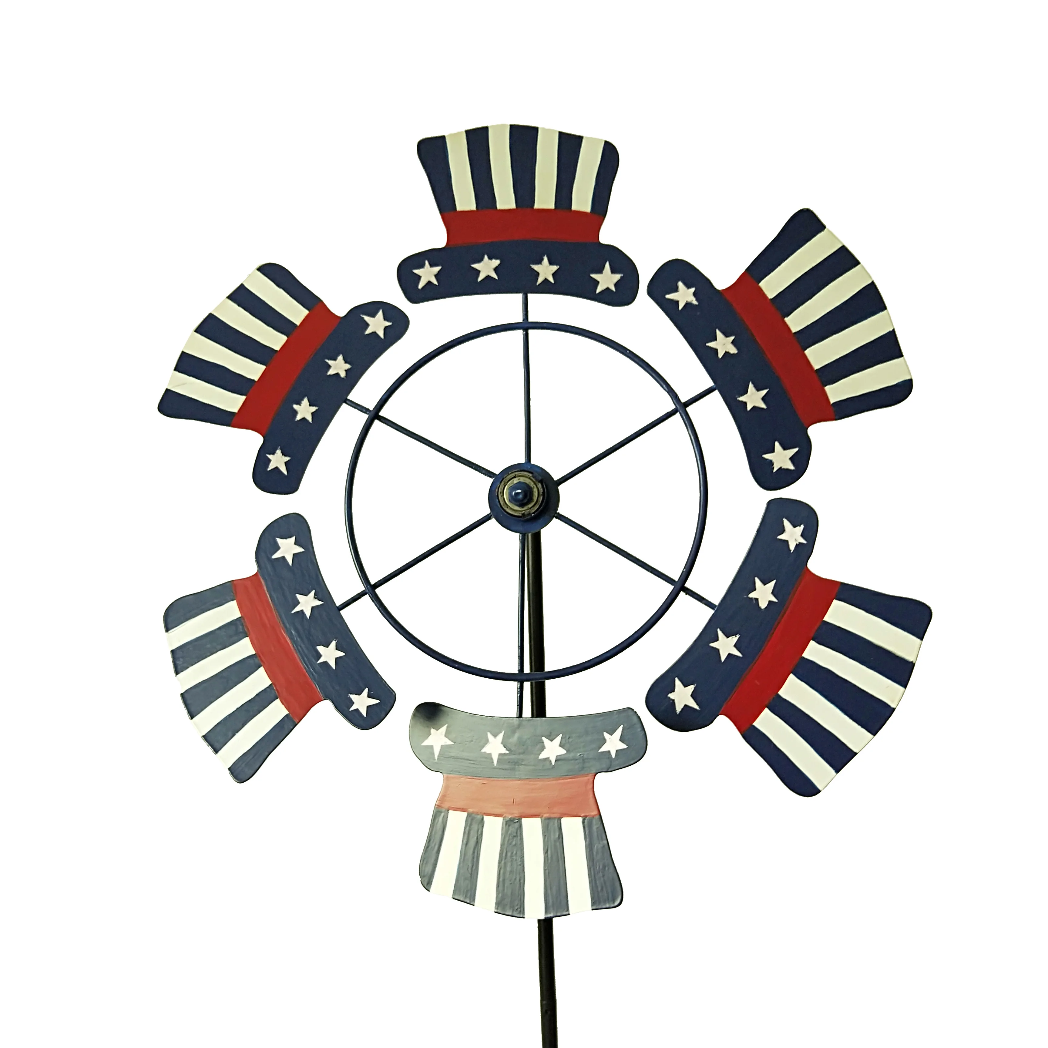 Patriotic design national flag Garden windmill stake