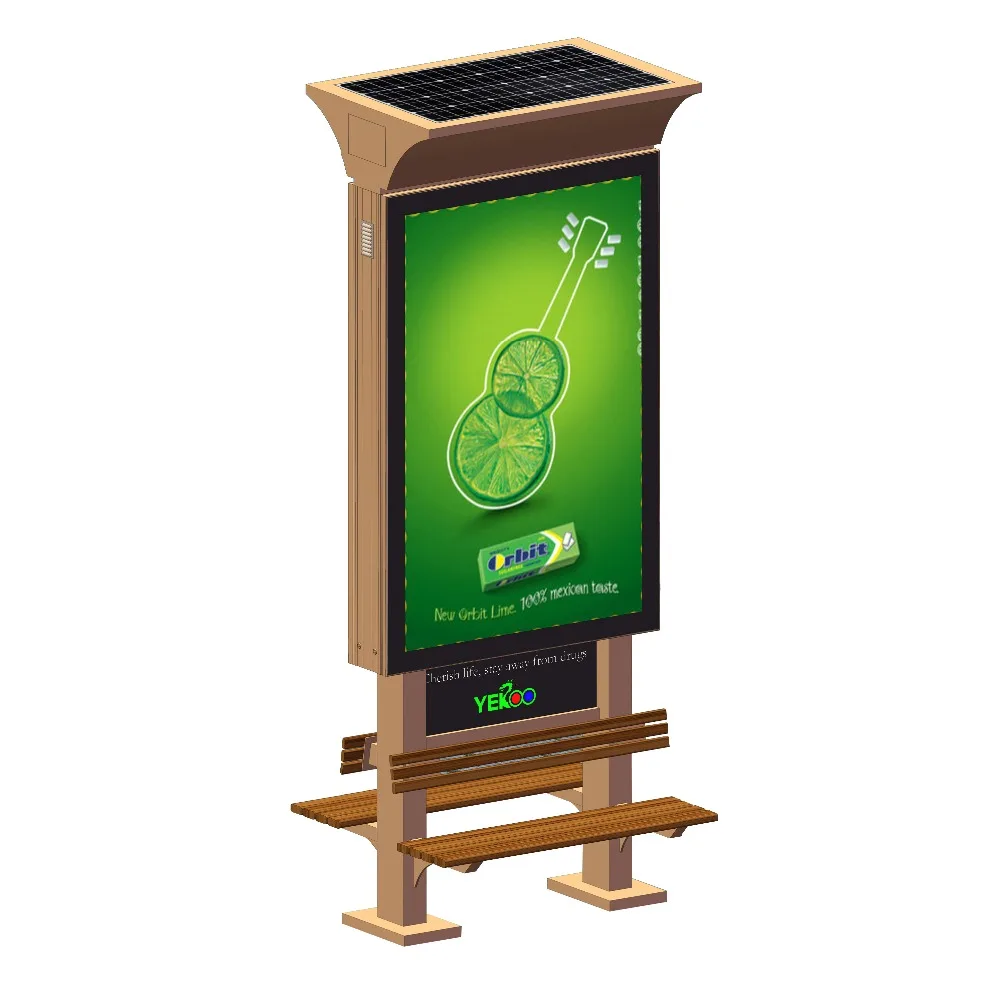 Outdoor Energy Saving Advertising Display Solar Power Light Box