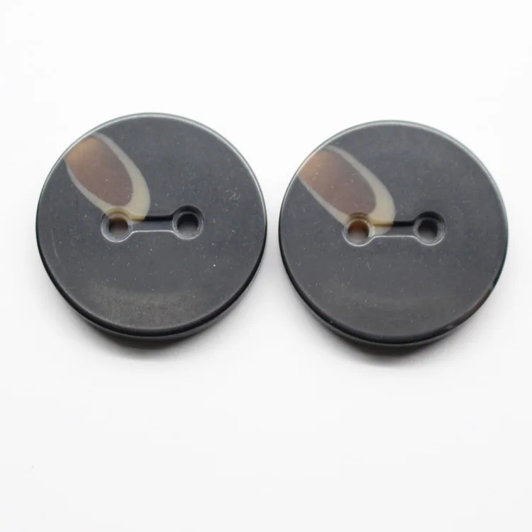 
resin material custom 4 hole black plastic buttons for coat 