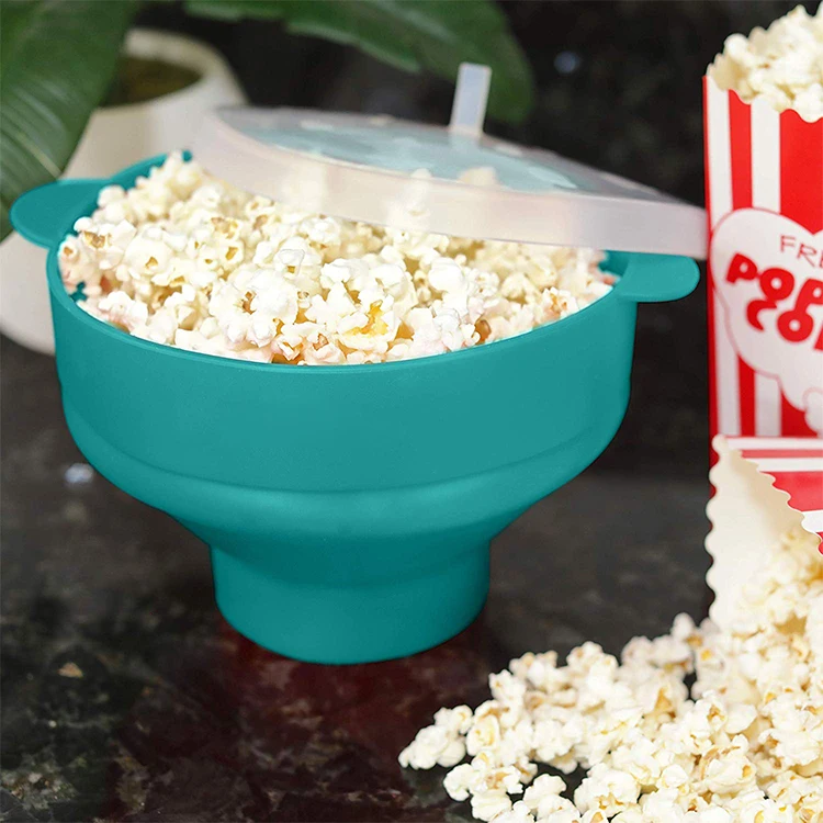 
BPA Free Food Grade Silicone Collapsible Microwave Popcorn Popper Silicone Popcorn Maker Bowl 