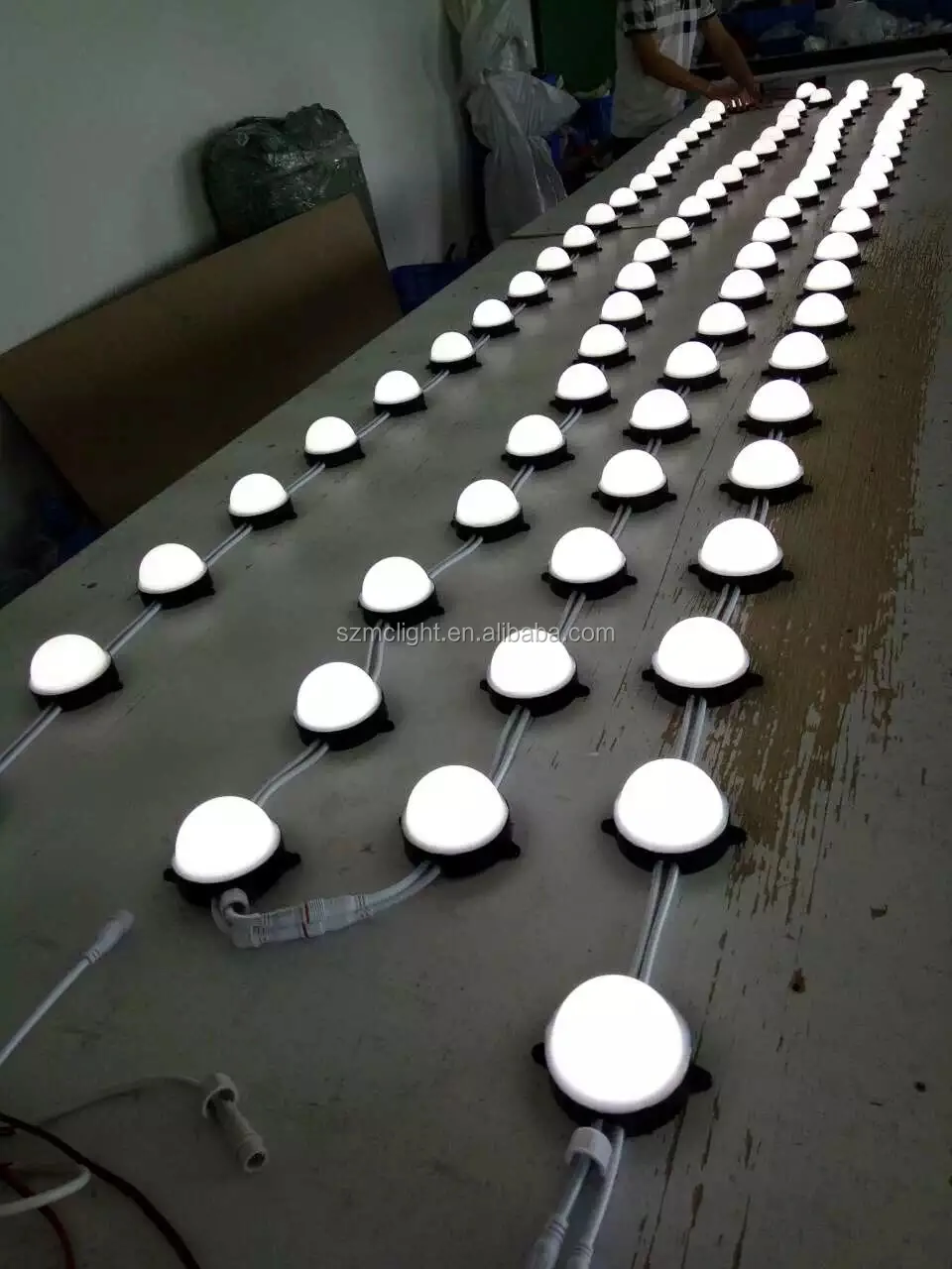 Hot selling 6pcs DMX waterproof smd5050 rgb led pixel light IP68 with diameter 50mm