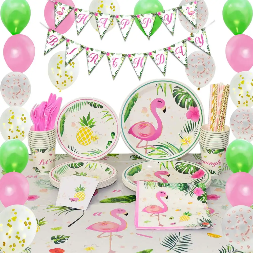 Partycool аксессуары для вечеринки в честь Дня рождения девушки Фламинго аксессуары для дня рождения воздушный шар для вечеринки девушки украшения для вечеринки