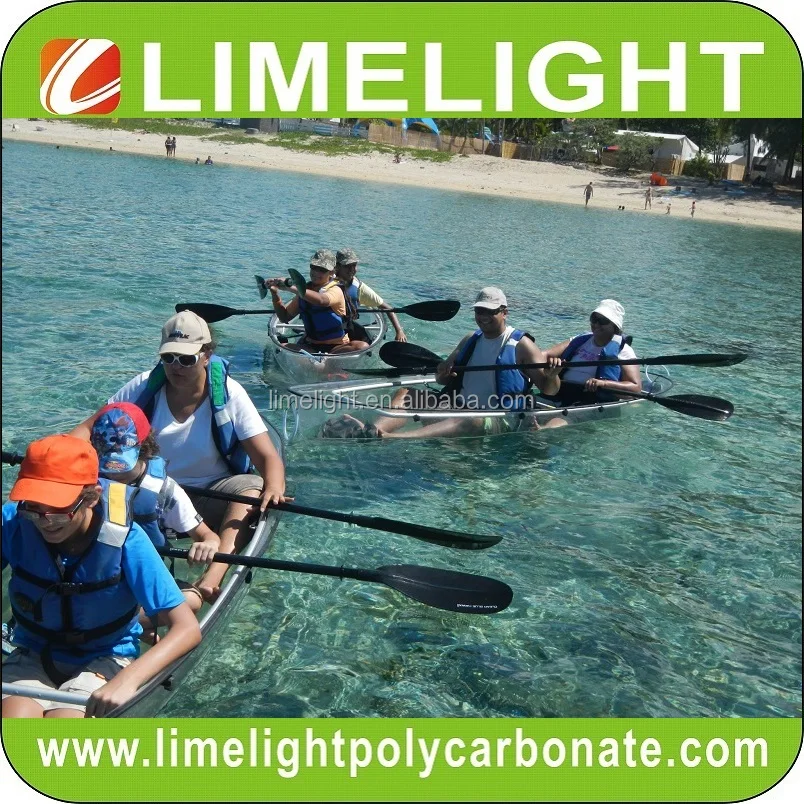 LIMELIGHT outrigger system clear kayak transparent canoe