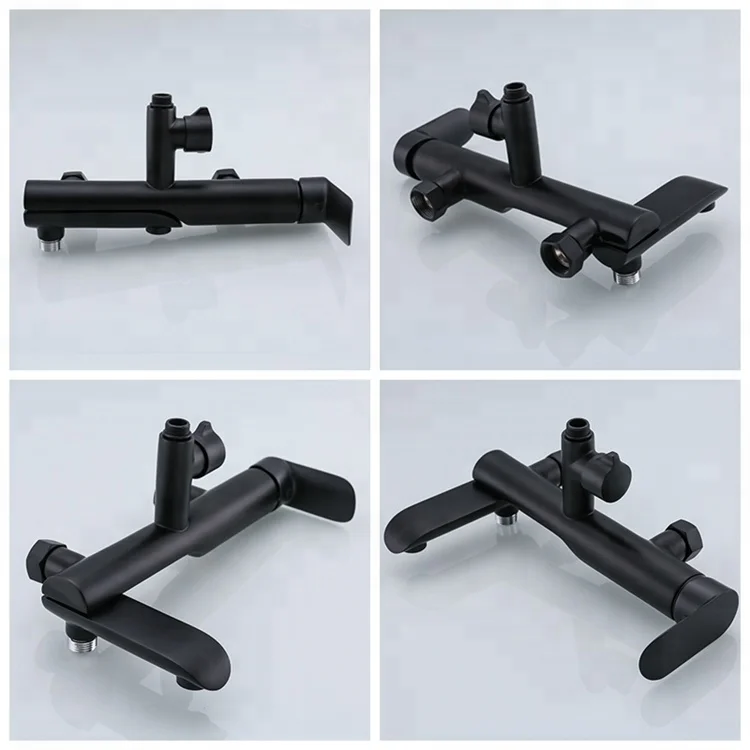 Black Waterfall Bathroom Shower faucet/Mixer/Tap Three functions Shower Set with Headshower and Handshower