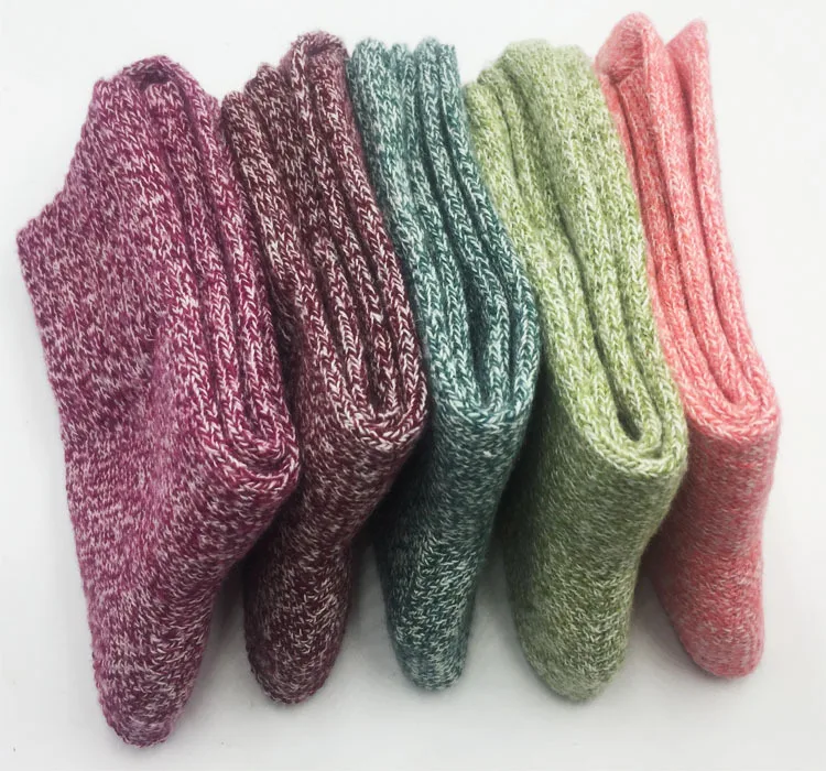 
Thick cotton socks microfiber cozy wool socks solid color wool socks women 